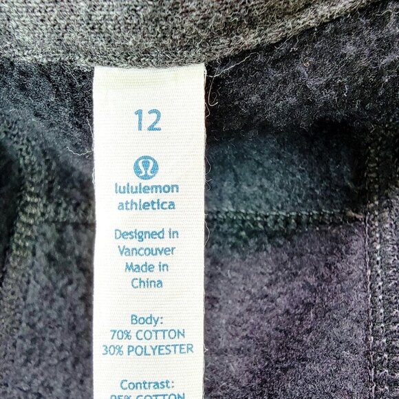 Lululemon Women's Heathered Black Virasana Blanket Wrap Full-Zip Jacket Size 12 - Picture 9 of 11